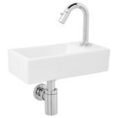 Atlantic handenwasserset rechts Henry wit keramiek 36x18x9 cm