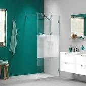 Paroi de douche A3 Sealskin I Am 98x200 cm bandeau satiné/inox