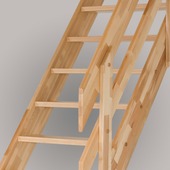 Sogem horizontale trapleuning beuken voor trap Alsace