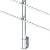 Rondo paal aluminium (R2+ = zijdelingse bevestiging, inclusief bevestigingsstukken reling)