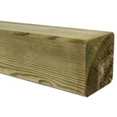 Tuinpaal vierkant grenen hout geschaafd 8,8 x 8,8 x 240 cm