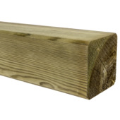 Tuinpaal vierkant grenen hout geschaafd 8,8 x 8,8 x 270 cm