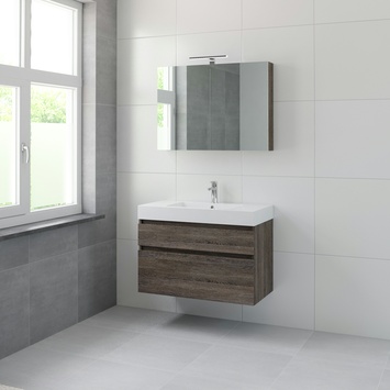 Monta badkamermeubel met wastafel wengé 90 cm