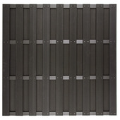 Tuinscherm HKC hout antraciet 180 x 180 cm