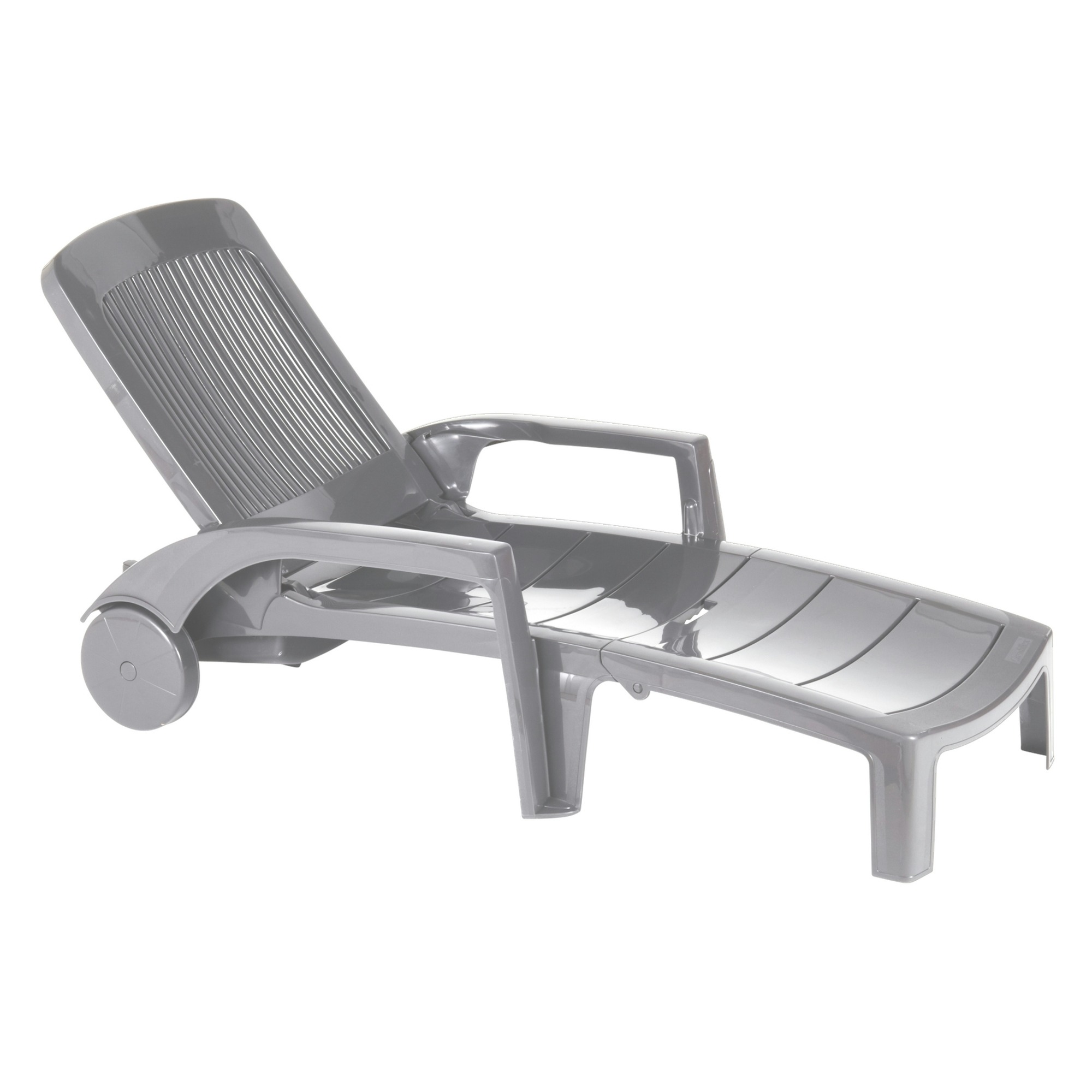 Chaise longue Fidji gris souris Grosfillex Chaises longues Meubles