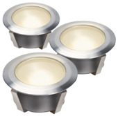 Spot de jardin encastrable Olan 40 Ludeco inox 3 pièces