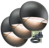 Ludeco buitenlamp Vidar startersset zwart 3 stuks