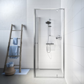 Sealskin draaideur met zijwand Contour 90x90x200 cm helder glas/inox