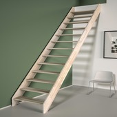 Escalier droit Ardennes Sogem chêne 280x70 cm