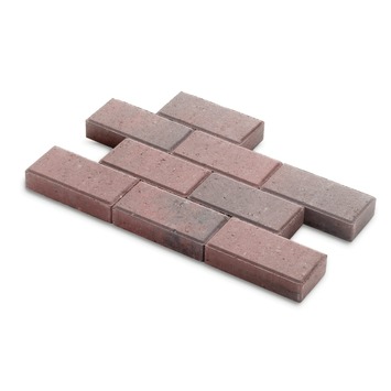 Klinker Beton Rood/Zwart 22x11x7 cm - 140 Stuks / 2,80 m2