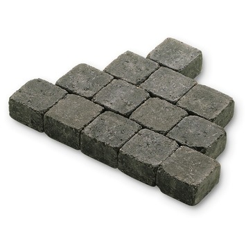 Kasseien Beton Getrommeld Zwart 10x10x6 cm - 924 Stuks / 9,24 m2