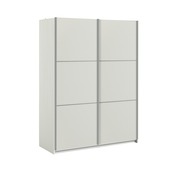 Kleerkast Janneke wit/houtnerf 202x152x64 cm