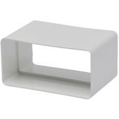 Sanivesk vlakkanaal verbinder 110x55 mm kunststof wit