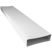 Sanivesk vlakkanaal luchtbuis 110x55 mm x 1m kunststof wit