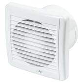Sanivesk stille ventilator met timer Ø150 mm wit