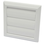 Grille de surpression à lamelles Sanivesk blanc 100/125 mm