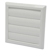 Sanivesk overdrukrooster Ø150/160 mm kunststof wit