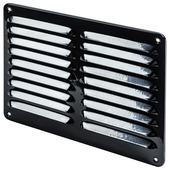 Grille à ailettes Sanivesk alu anthracite 24,5x19,5 cm