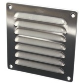 Grille à ailettes Sanivesk inox 19,5x19,5 cm