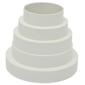 Sanivesk verloopstuk 80-150 mm PVC wit