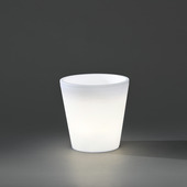 Pots de fleurs éclairé LED Konstsmide Assisi blanc chaud 28 cm opalin