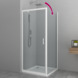 Paroi de douche Allibert Happy 90x185 cm translucide/blanc