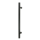 Solid tirant de porte droit 40cm pour porte en verre inox noir 2 pièces
