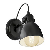 Eglo wandlamp Priddy E27 40 W zwart