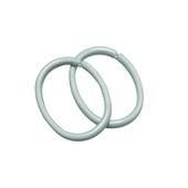 Sealskin douchegordijnring Clips grijs 12 stuks