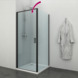 Porte de douche battante Allibert Loft Game transparent/noir