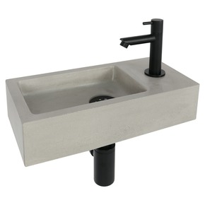 Jukon handenwasserset beton 38,5x18,5x9 cm