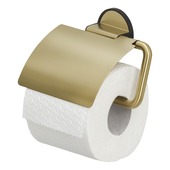 Porte-papier WC avec couvercle Tune Tiger laiton noir