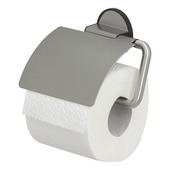 Porte-papier WC avec couvercle Tune Tiger inox noir