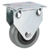 Roulette fixe caoutchouc 50 mm avec plaque charge max. 35 kg
