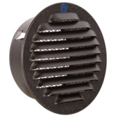 Renson inbouw schoepenrooster rØ100 mm aluminium zwart