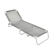 Ligbed stretcher verstelbaar staal/textileen antraciet 189 x 58 x 28 cm