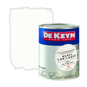 De Keyn lak hoogglans 001 wit 2,5 L
