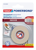 Ruban adhésif de montage Tesa Powerbond Indoor 19 mm 1,5 m blanc