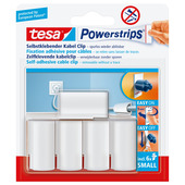 Clips de câble Tesa Powerstrips blanc 5 pièces