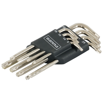 GAMMA inbussleutelset met clip TX 10 - 40