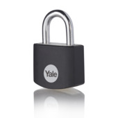 Cadenas à clé Standard Protection Yale 25 mm alu noir