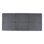 Kasseien Beton Gehamerd Zwart 20x30x6 cm