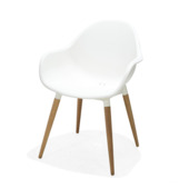 Wakefield tuinstoel Odense wit kunststof