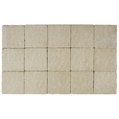 Kasseien beton gehamerd geel 15x15x6 cm