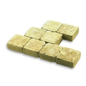 Kasseien beton getrommeld geel 15x15x4 cm - 630 stuks / 14,49 m²