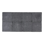 Kasseien beton getrommeld zwart 20x20x6 cm