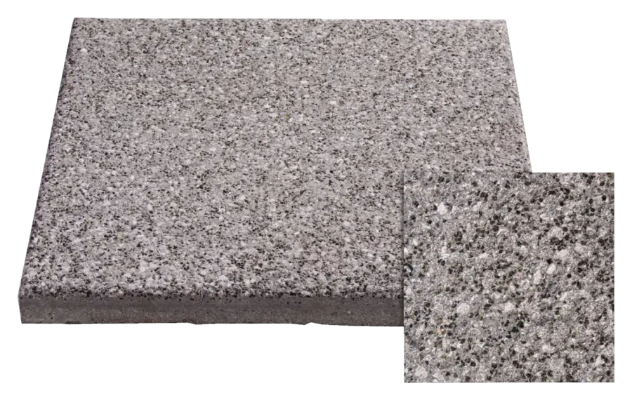 Terrastegel beton grijs/zwart 40x40 cm