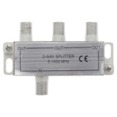 Q-link coax splitter met 3 uitgangen incl. 4 F-connectoren