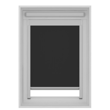 GAMMA dakraam rolgordijn VELUX skylight new generation lichtdoorlatend 7005 zwart PK10 94x160 cm