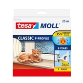 Tesa Moll tochtstrip classic P-profiel 8jr, 25m wit